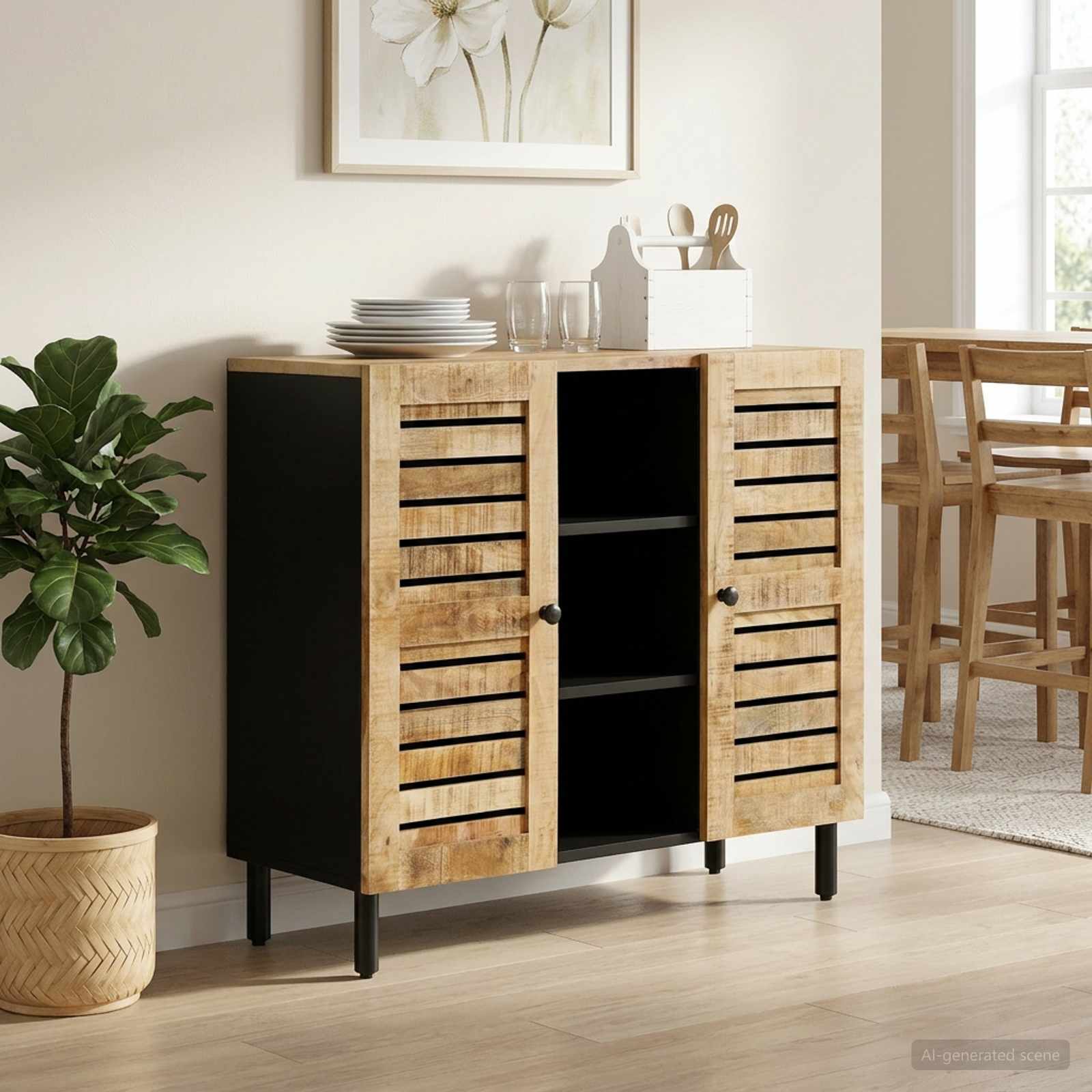Armoires de rangement Naturel 90 x 33 x 75 cm