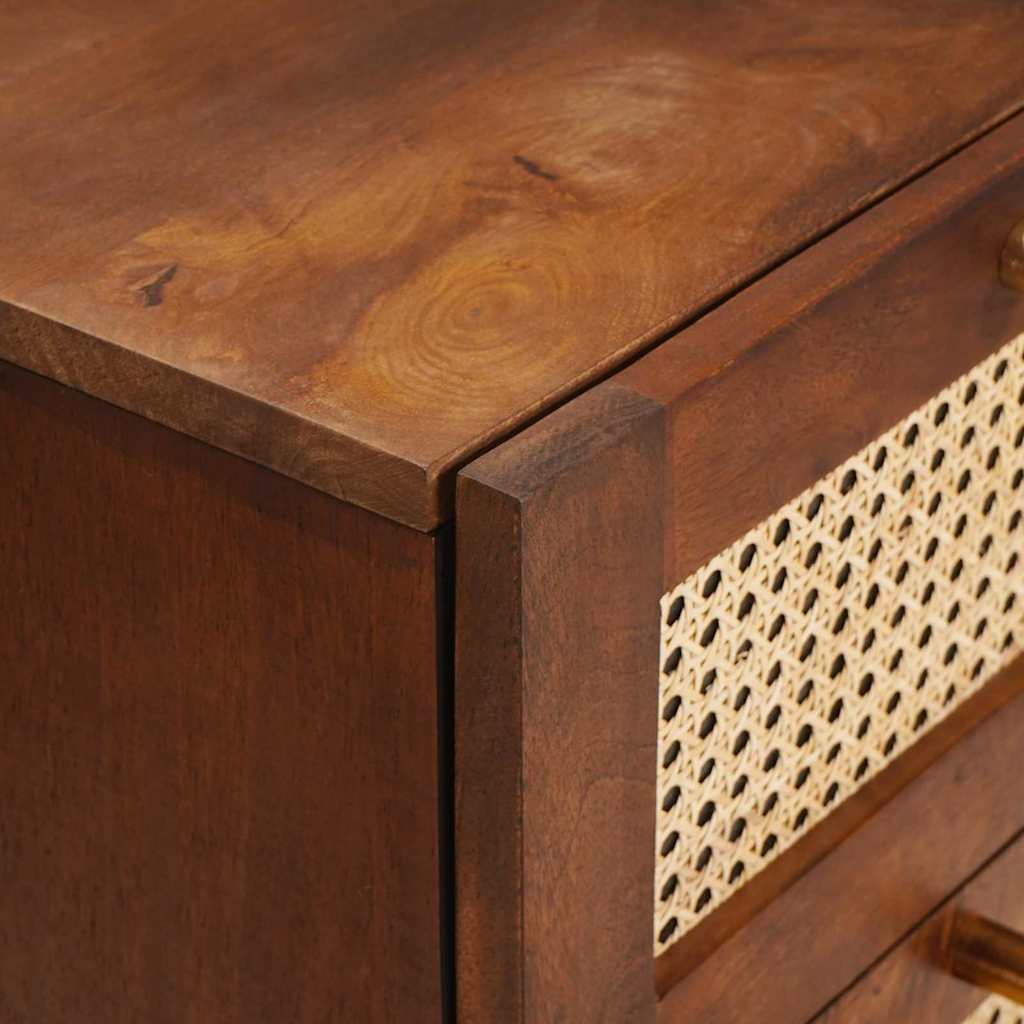 Buffet Marron 40 x 33.5 x 75 cm Rotin et bois de mango massif - XIOS