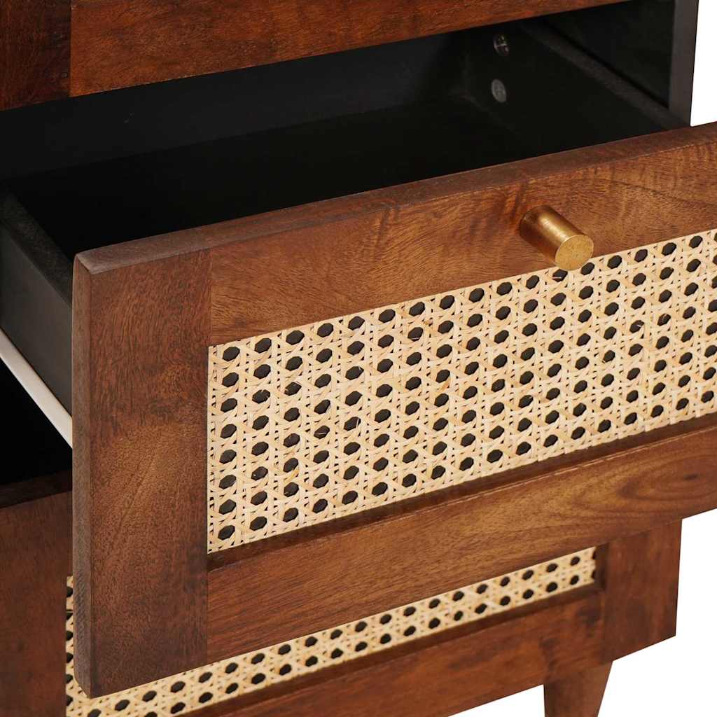 Buffet Marron 40 x 33.5 x 75 cm Rotin et bois de mango massif - XIOS