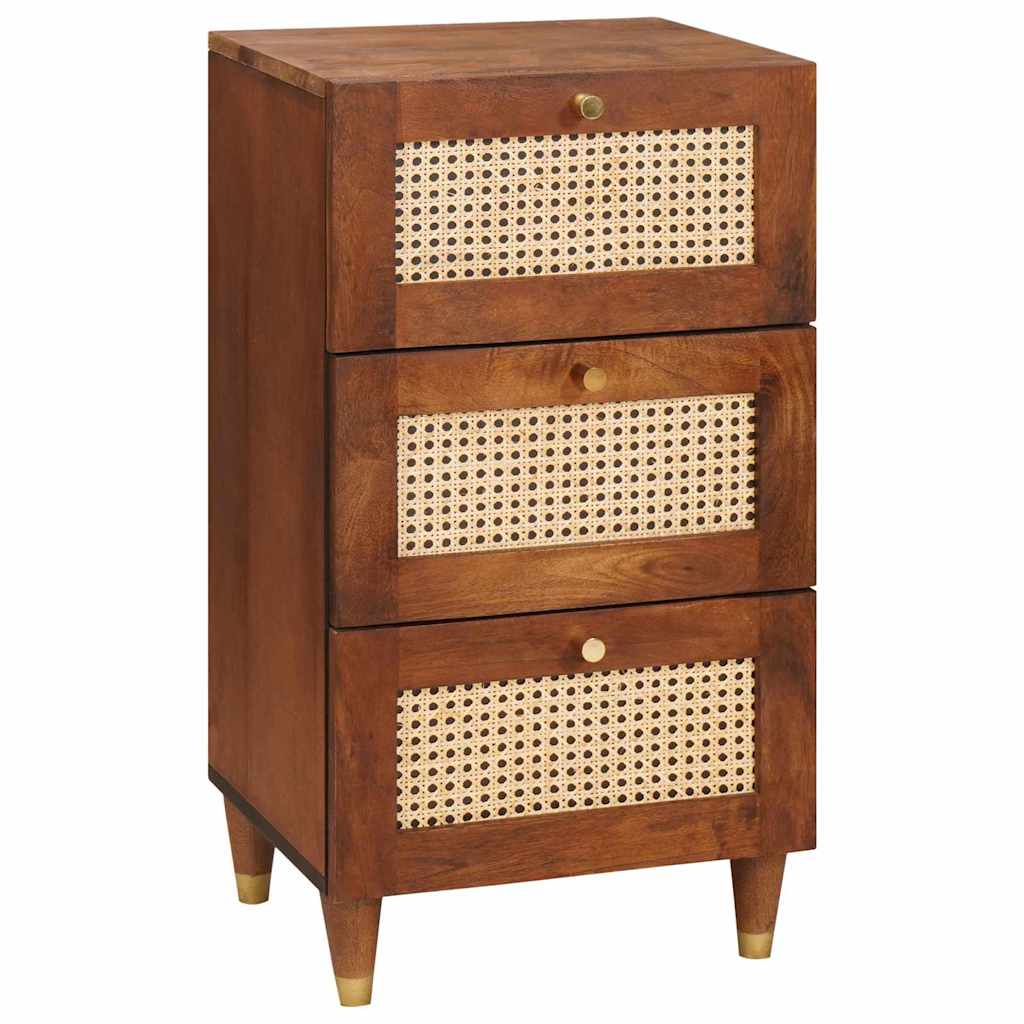 Buffet Marron 40 x 33.5 x 75 cm Rotin et bois de mango massif - XIOS