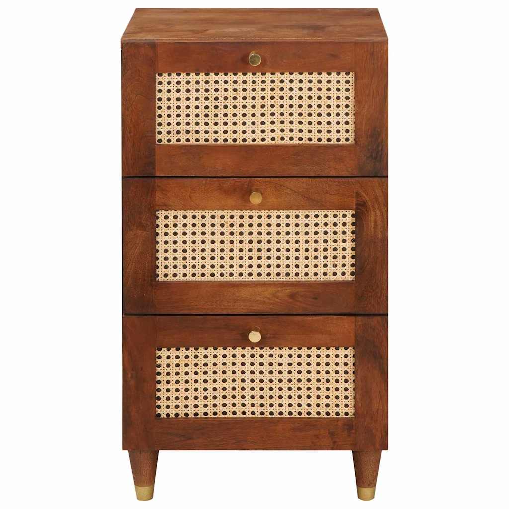 Buffet Marron 40 x 33.5 x 75 cm Rotin et bois de mango massif - XIOS