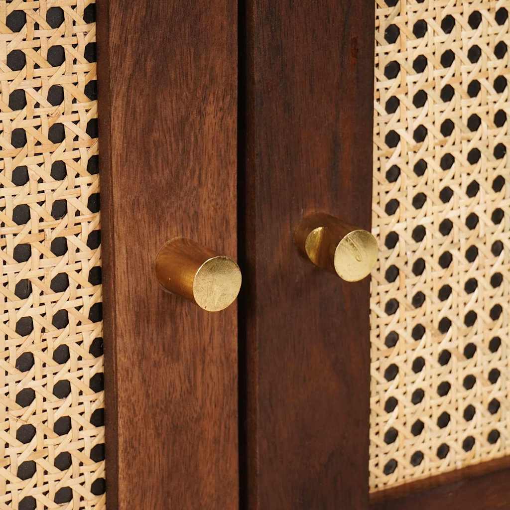 Buffet Marron 60 x 33.5 x 75 cm Rotin et bois de mango massif - XIOS