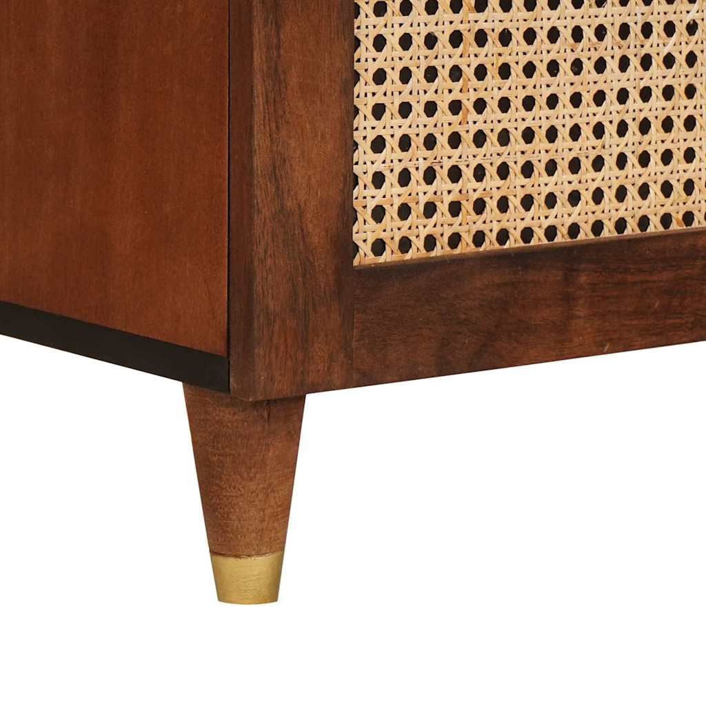 Buffet Marron 80 x 33,5 x 75 cm Rotin et bois de mango massif - XIOS