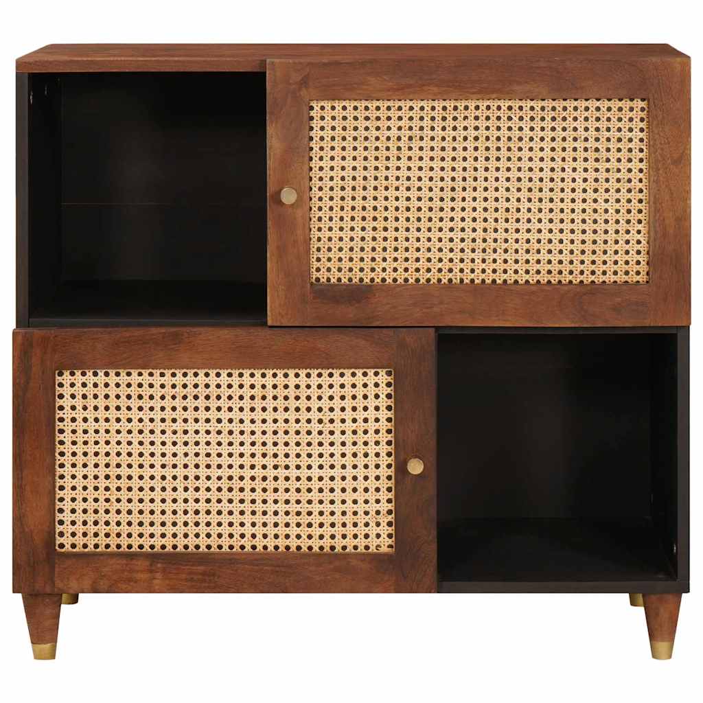 Buffet Marron 80 x 33,5 x 75 cm Rotin et bois de mango massif - XIOS