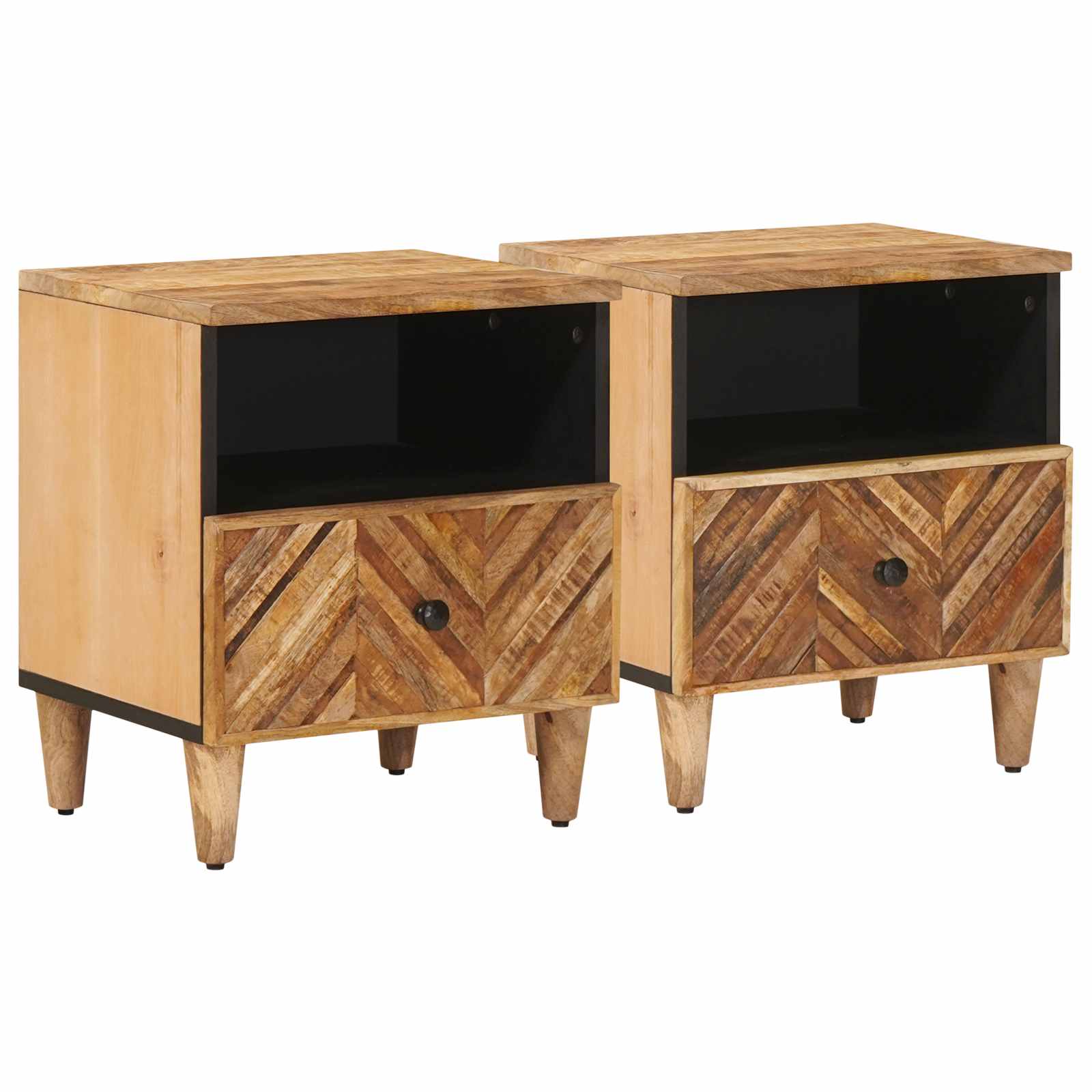 Table de chevet avec tiroir 2 pcs Marron 50 x 33 x 60 cm - XIOS