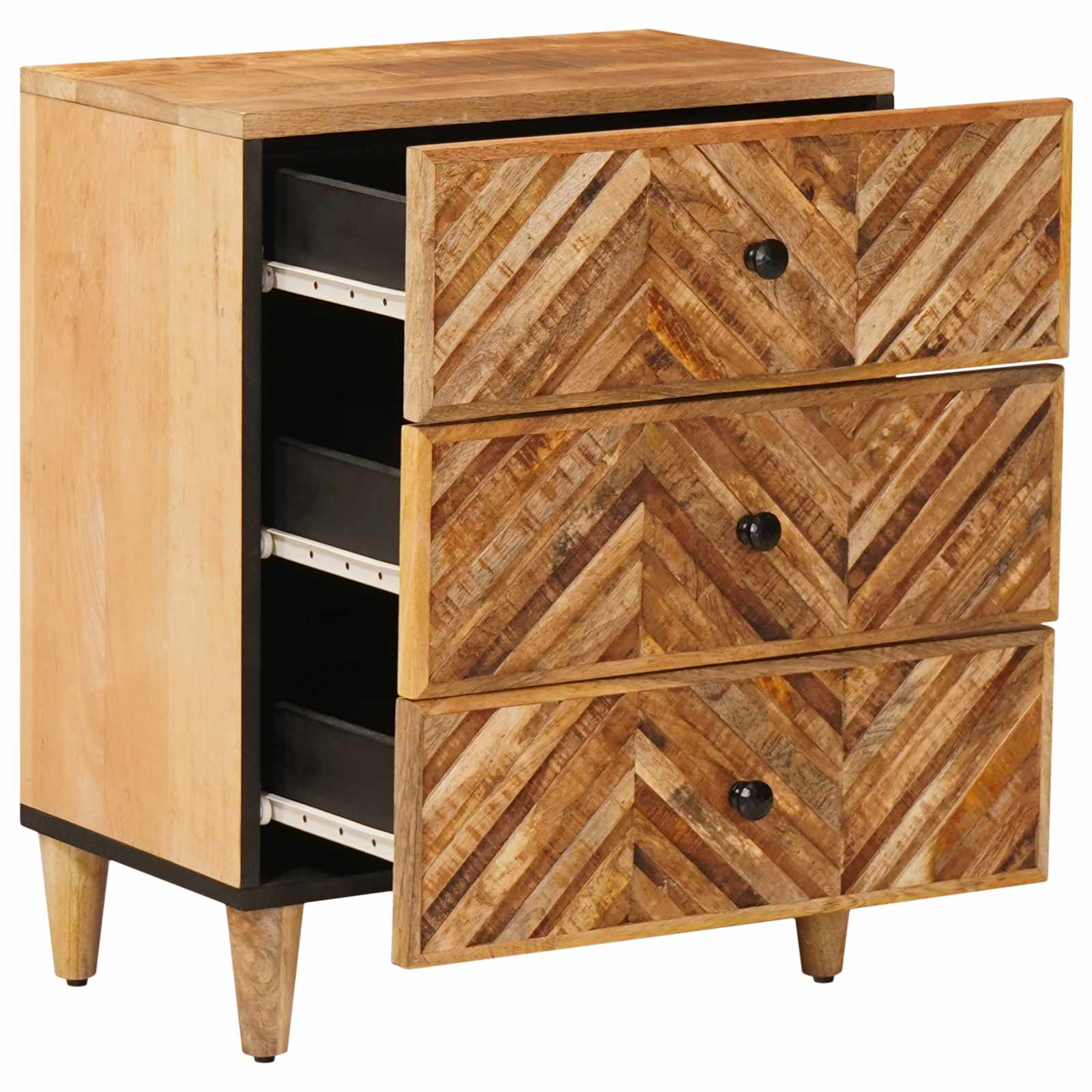 Table de chevet Marron 50 x 33 x 60 cm Bois de mangue massif - XIOS