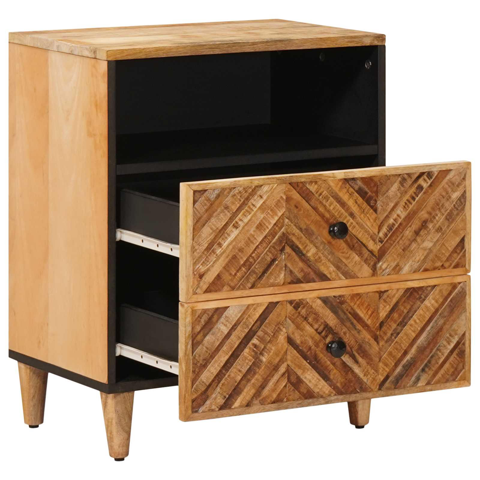 Table de chevet Marron 50 x 33 x 60 cm Bois de mangue massif - XIOS