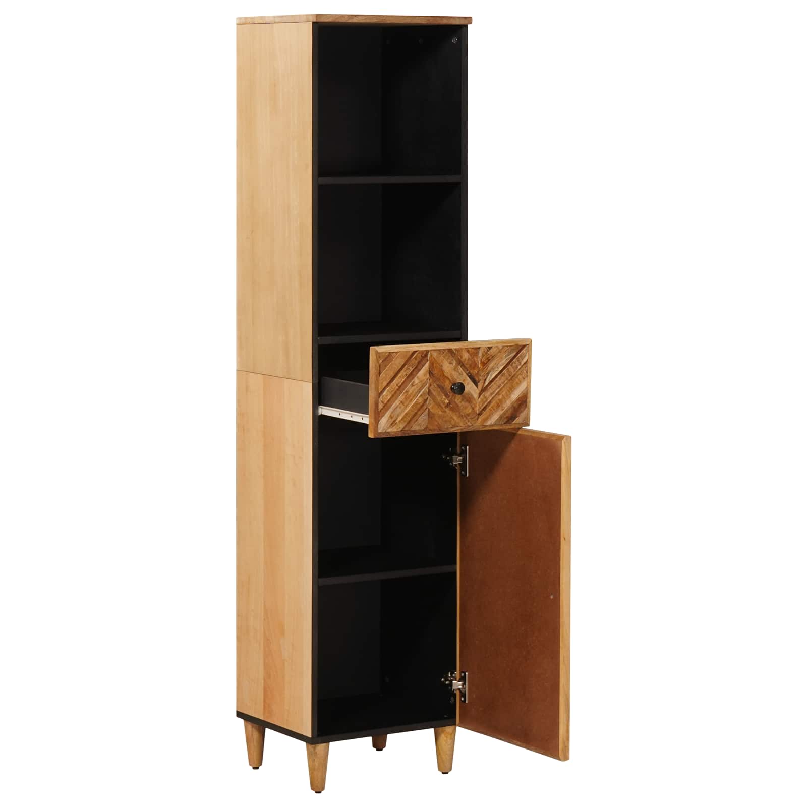 Cabinet de salle de bain avec tiroir Marron 38 x 33,5 x 160 cm
