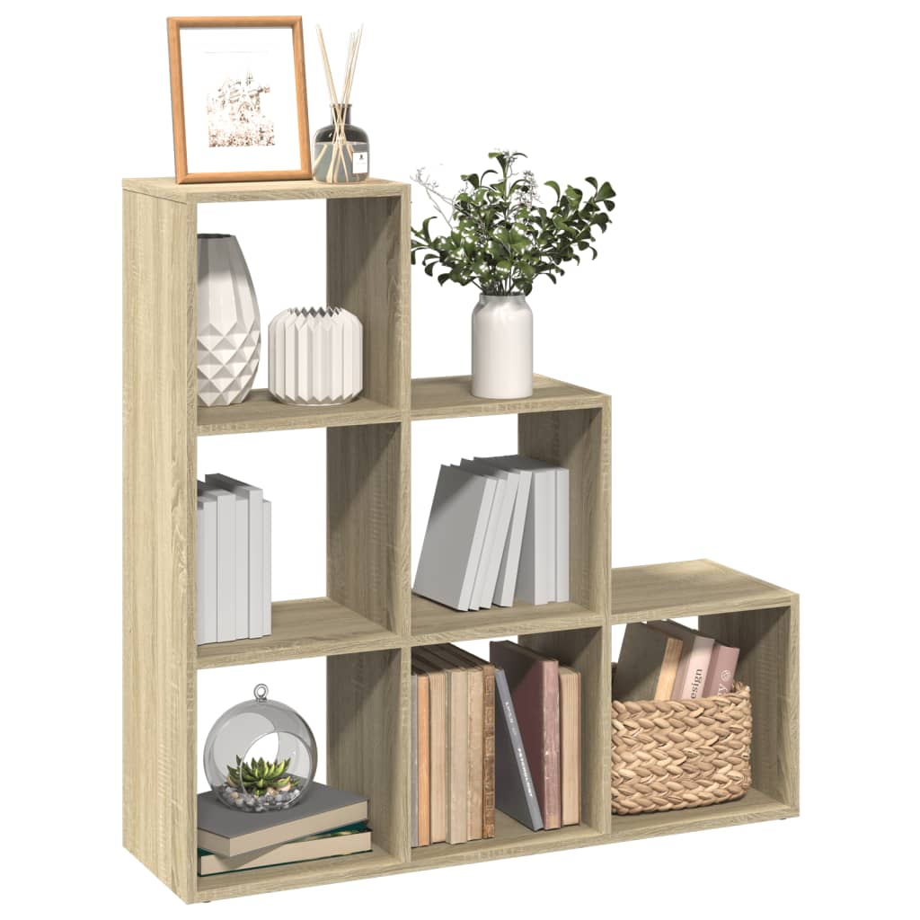 Étagère séparatrice de pièce 3 niveaux chêne sonoma 99x29x99 cm - XIOS