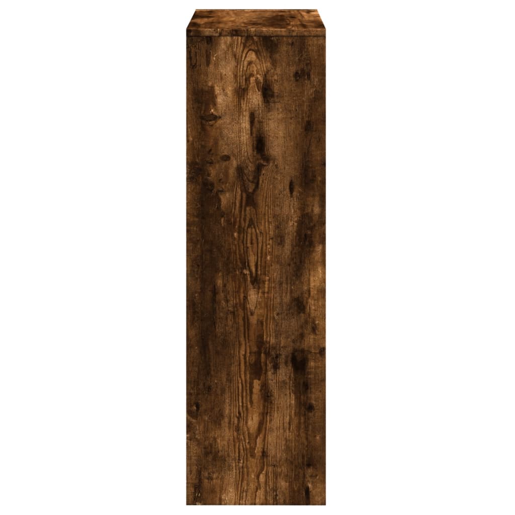 Étagère séparatrice de pièce à 3 niveaux chêne fumé 99x29x99 cm - XIOS