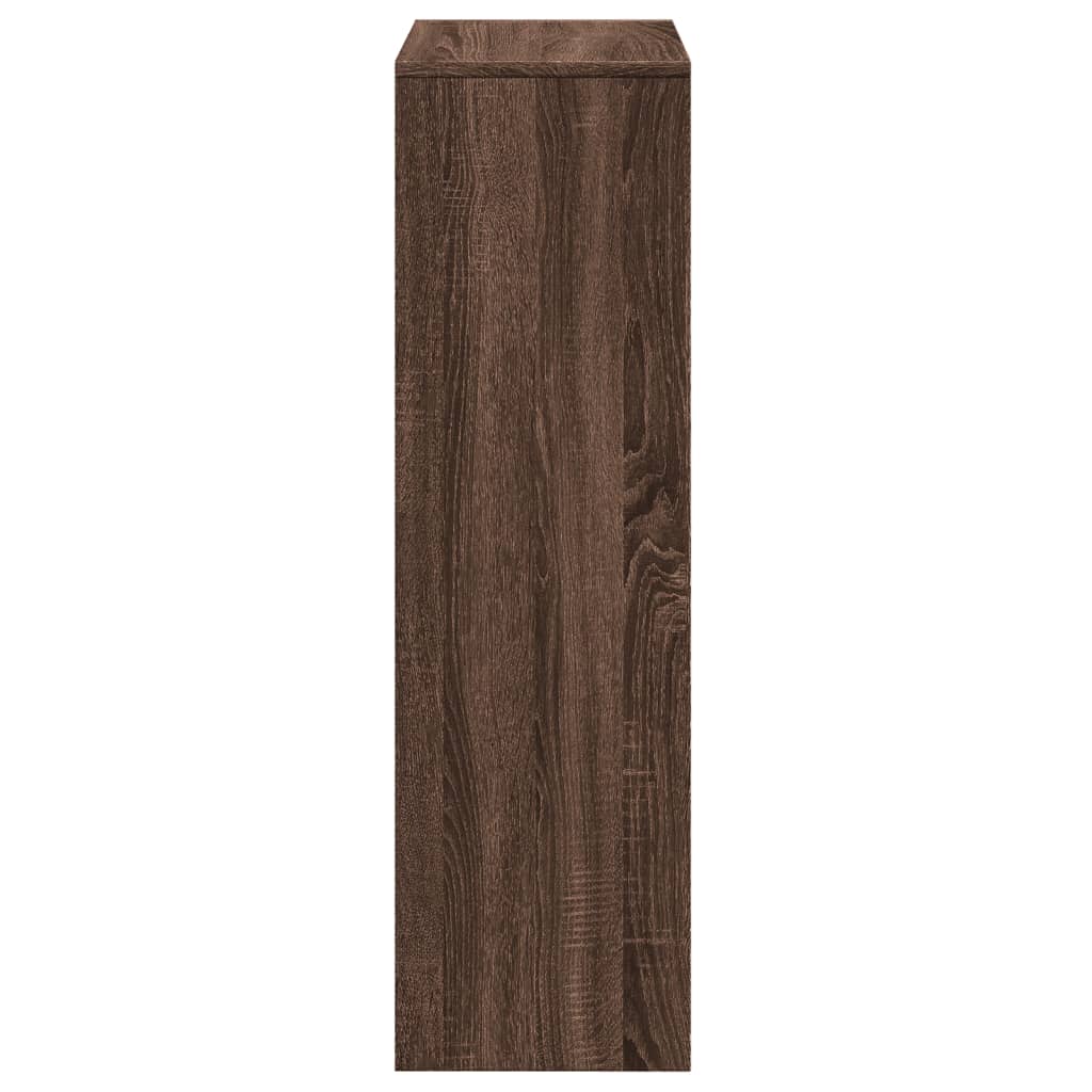 Étagère séparatrice de pièce 3 niveaux chêne marron 99x29x99 cm - XIOS