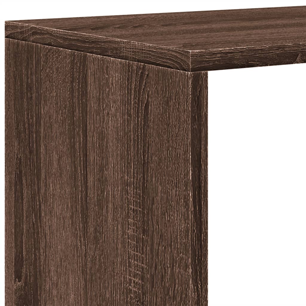 Étagère séparatrice de pièce 3 niveaux chêne marron 99x29x99 cm - XIOS