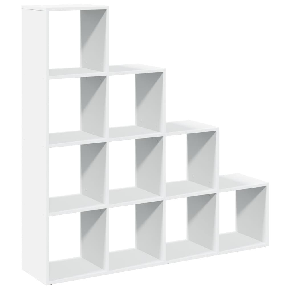 Étagère séparatrice de pièce à 4 niveaux blanc 131,5x29x131,5cm - XIOS