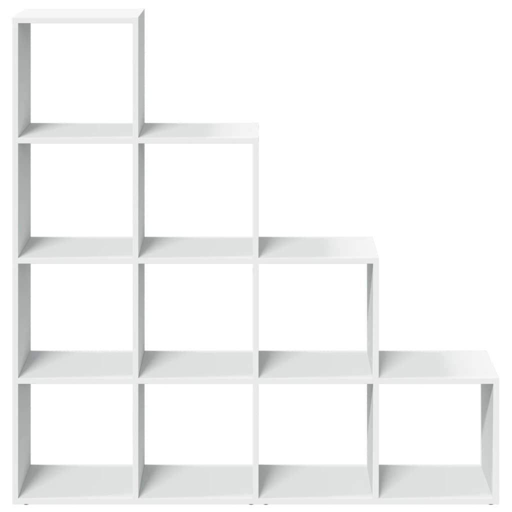 Étagère séparatrice de pièce à 4 niveaux blanc 131,5x29x131,5cm - XIOS