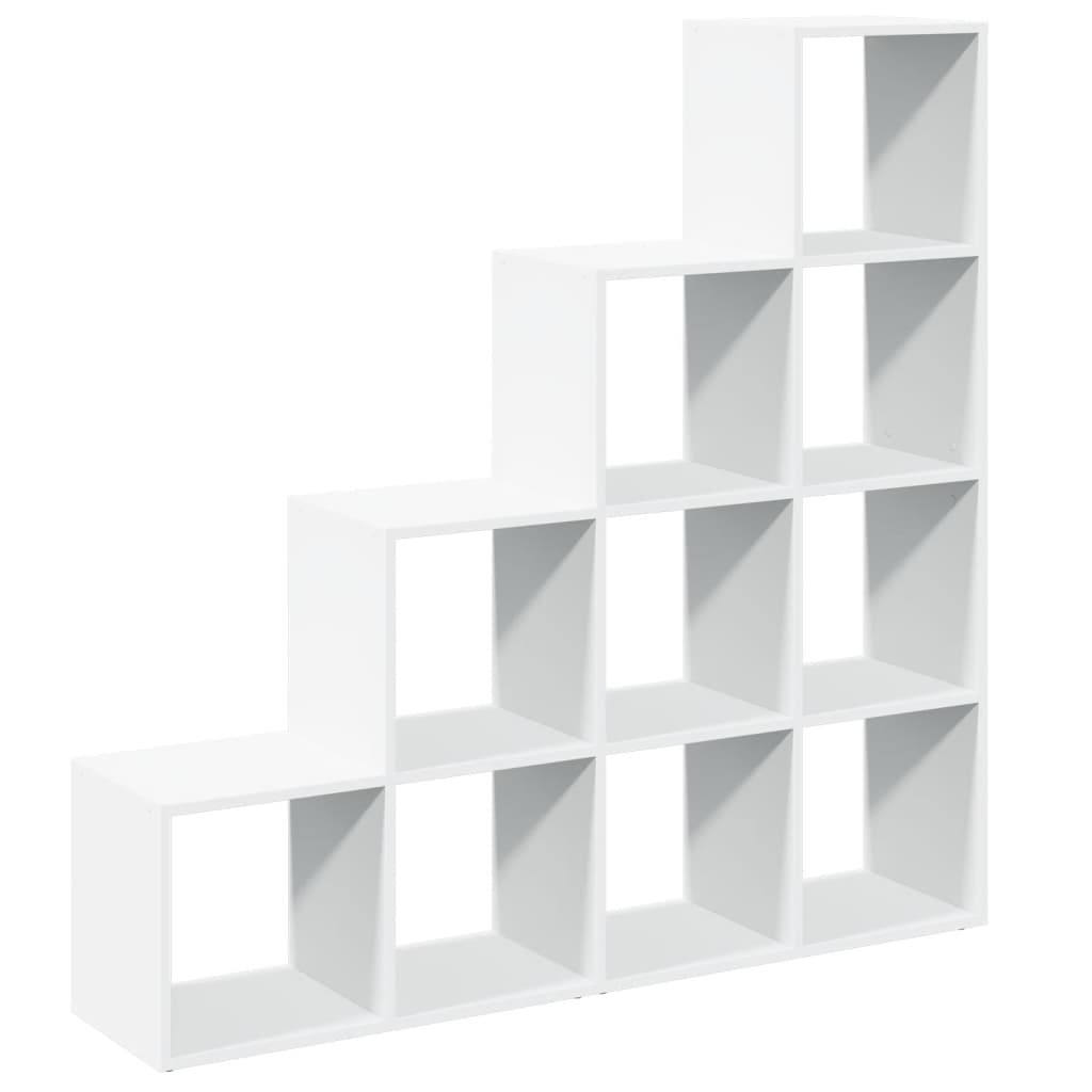 Étagère séparatrice de pièce à 4 niveaux blanc 131,5x29x131,5cm - XIOS