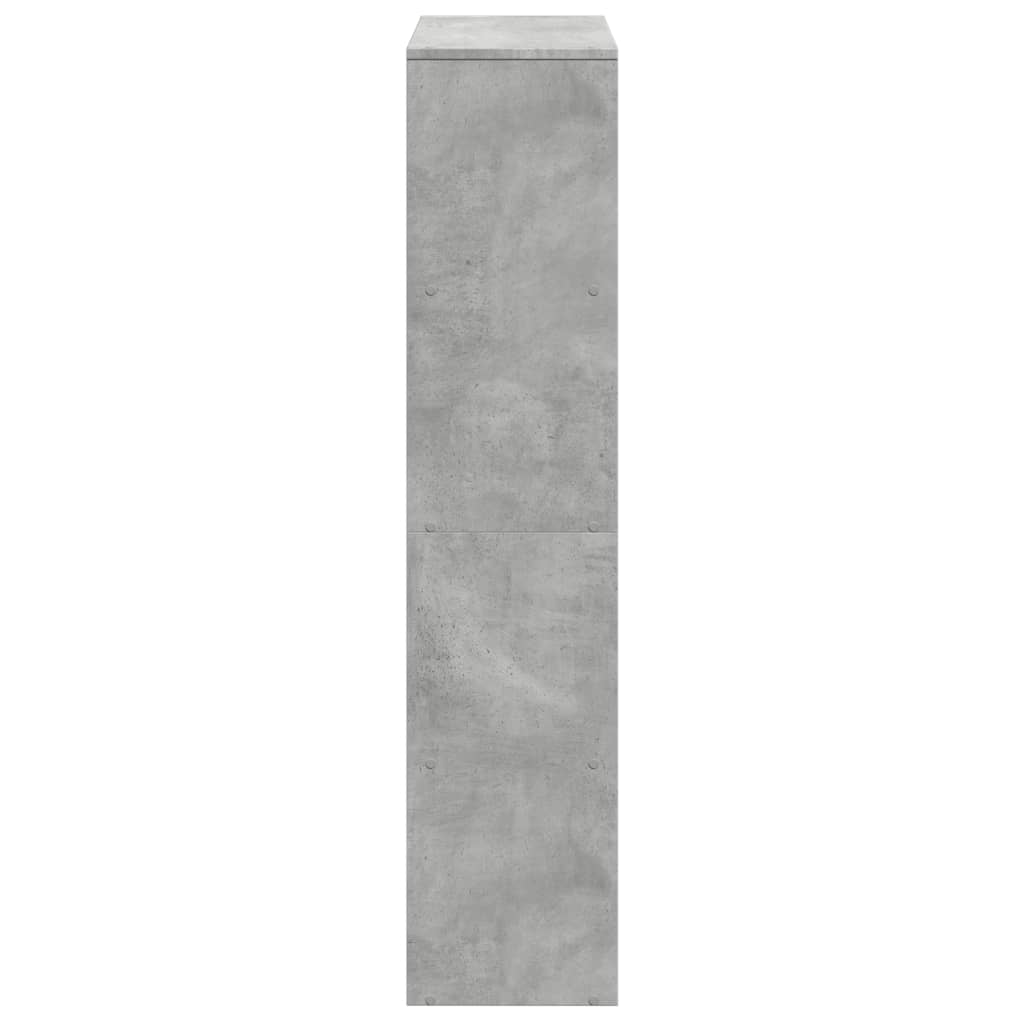 Étagère séparatrice de pièce à 4 niveaux gris béton - XIOS