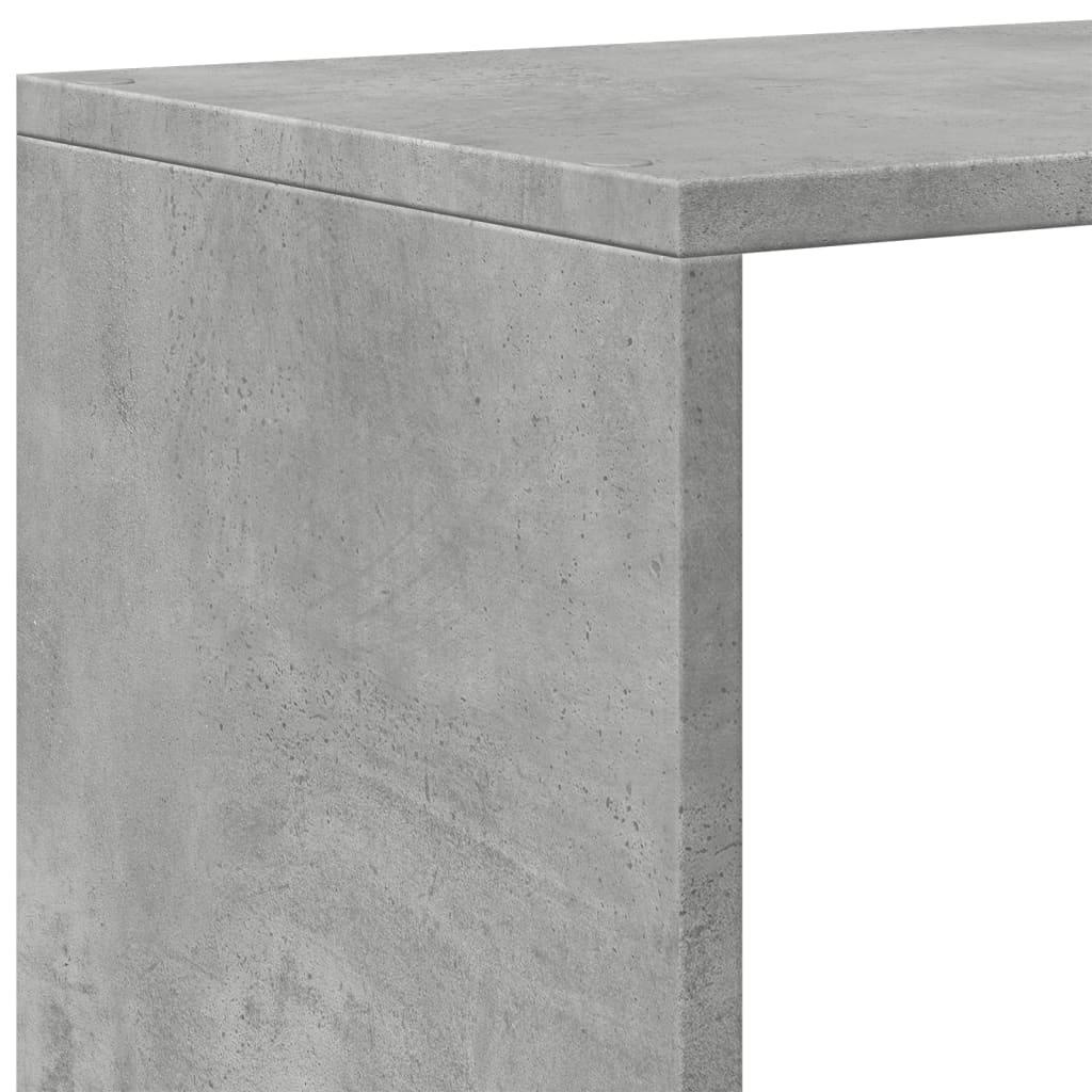 Étagère séparatrice de pièce à 4 niveaux gris béton - XIOS
