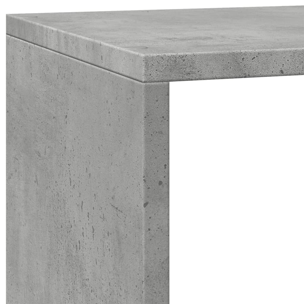 Étagère séparatrice de pièce à 3 niveaux gris béton - XIOS