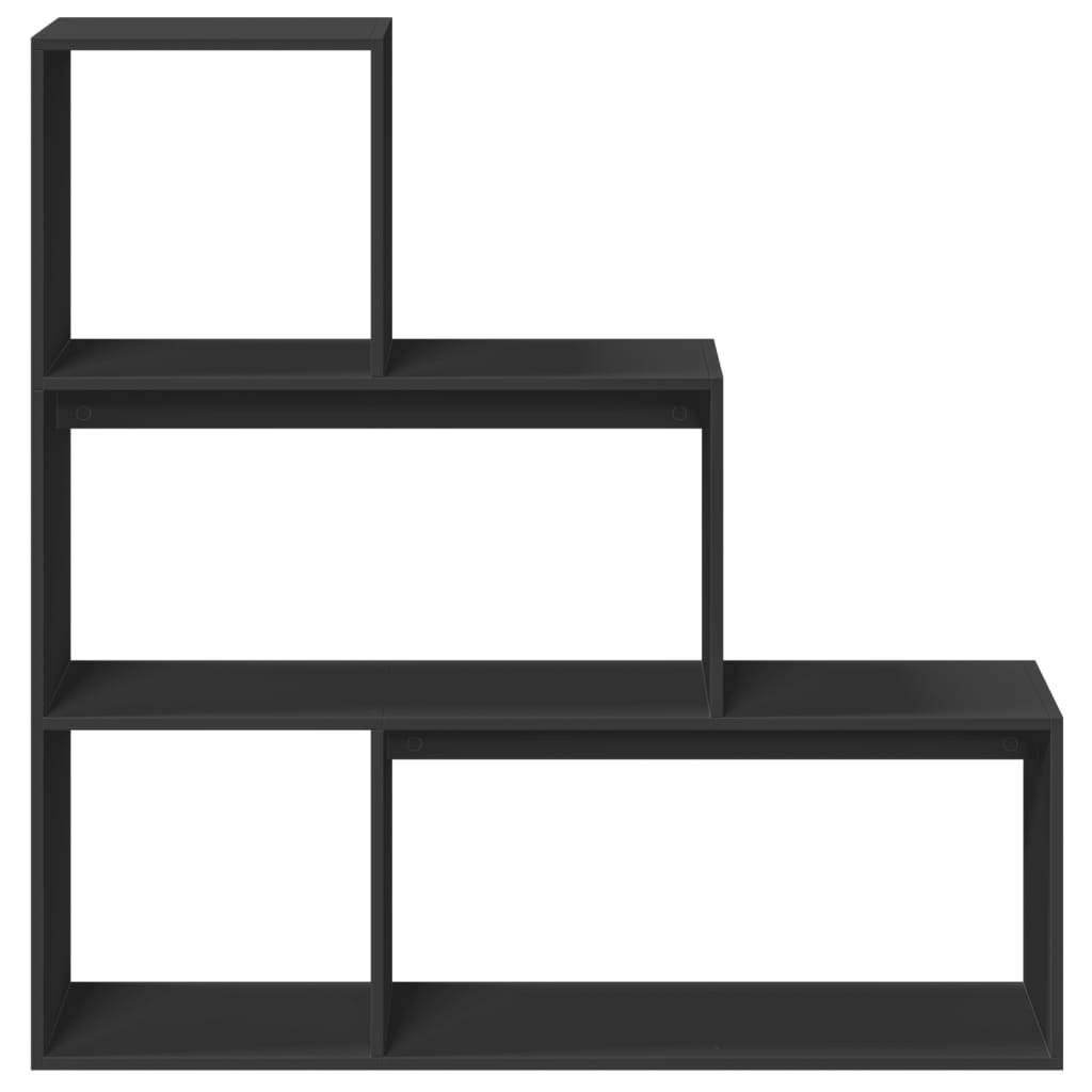 Étagère séparatrice de pièce à 3 niveaux noir 123x29x123 cm - XIOS
