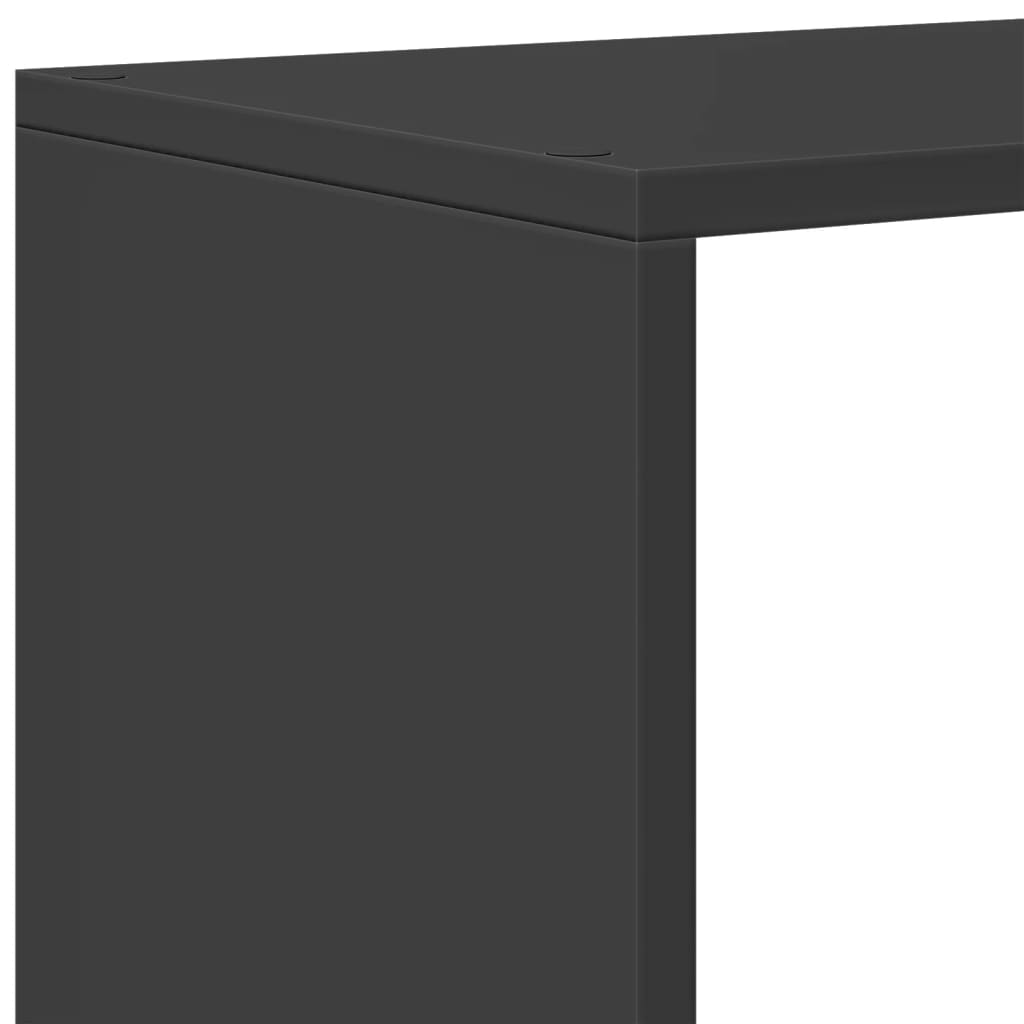 Étagère séparatrice de pièce à 3 niveaux noir 123x29x123 cm - XIOS