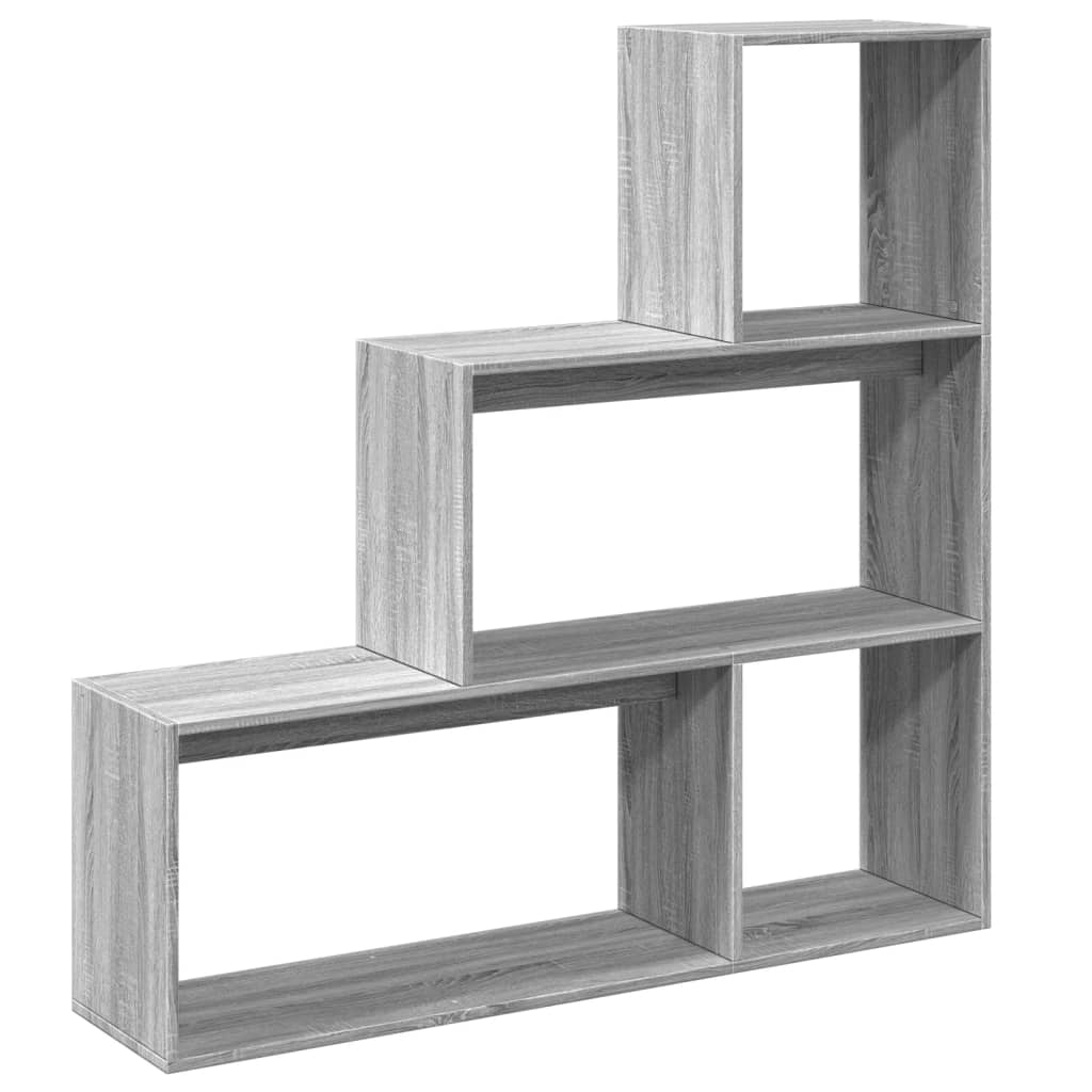 Étagère séparatrice de pièce 3niveaux sonoma gris 123x29x123 cm - XIOS