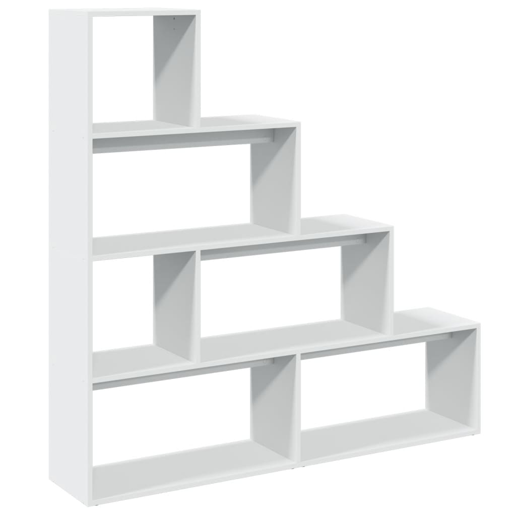 Étagère séparatrice de pièce à 4 niveaux blanc 143,5x29x143,5cm - XIOS