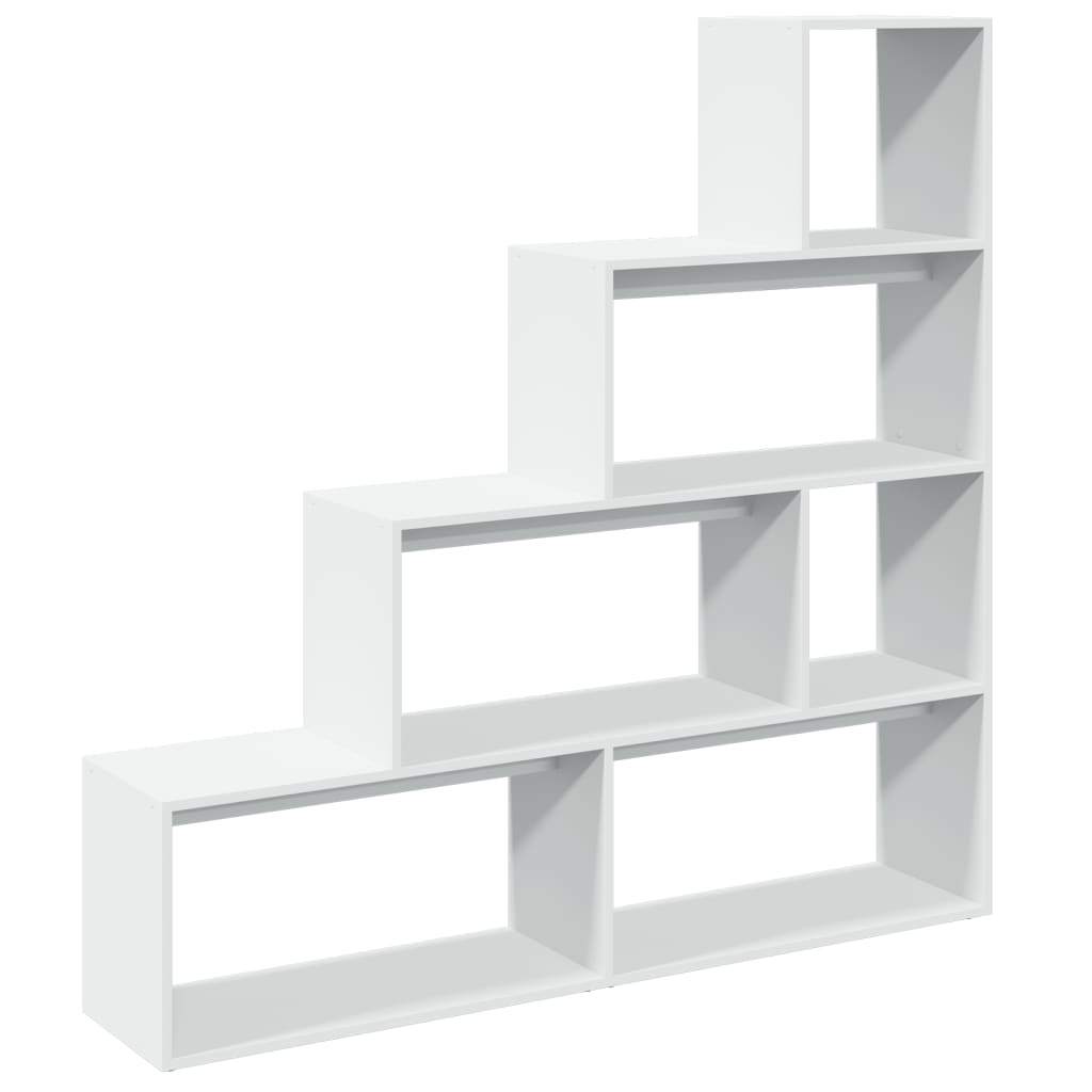 Étagère séparatrice de pièce à 4 niveaux blanc 143,5x29x143,5cm - XIOS