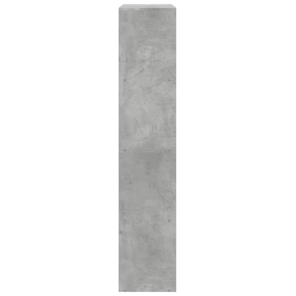 Étagère séparatrice de pièce à 4 niveaux gris béton - XIOS
