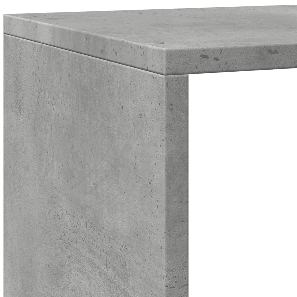 Étagère séparatrice de pièce à 4 niveaux gris béton - XIOS