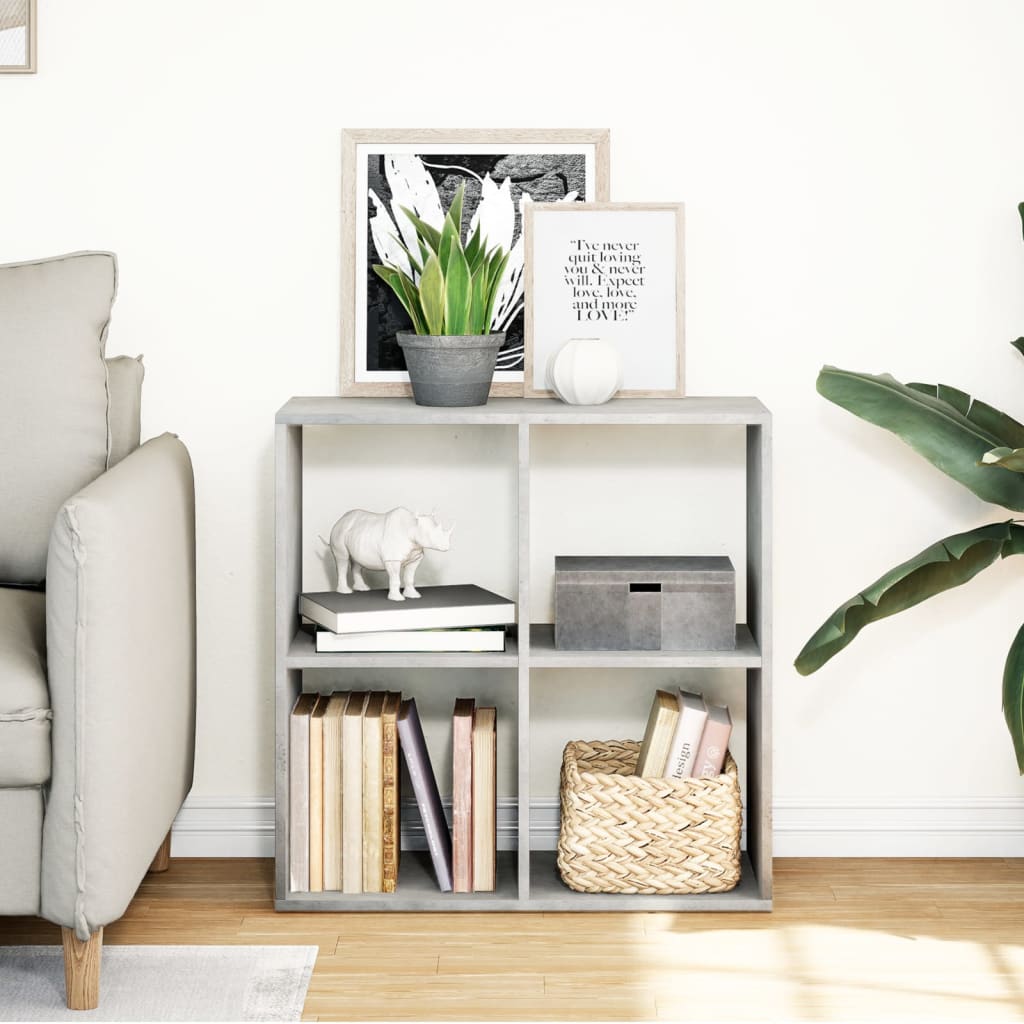 Étagère séparatrice de pièce gris béton 69,5x29x69,5 cm - XIOS