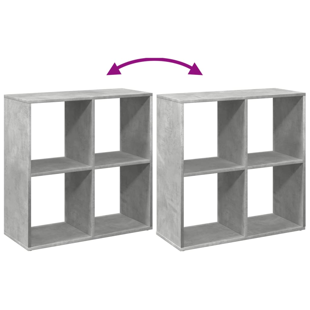 Étagère séparatrice de pièce gris béton 69,5x29x69,5 cm - XIOS