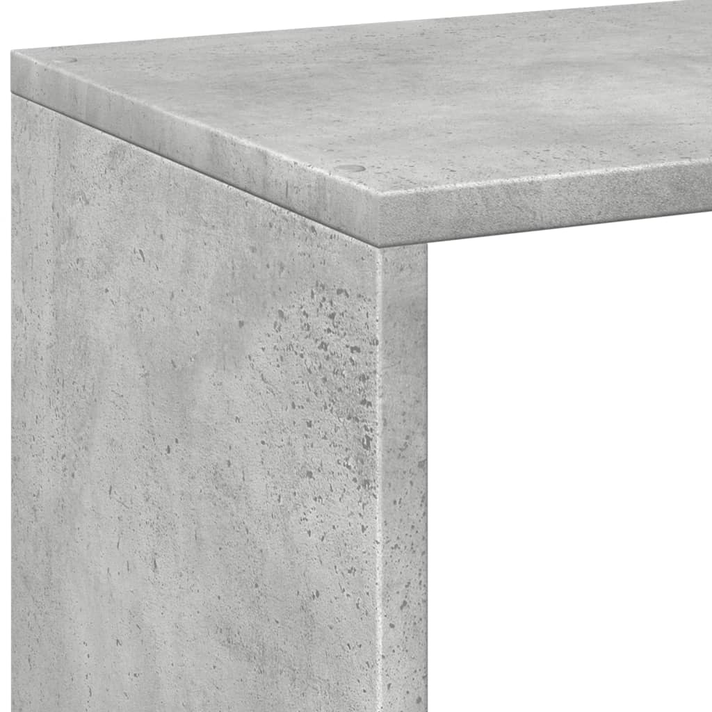 Étagère séparatrice de pièce gris béton 69,5x29x69,5 cm - XIOS