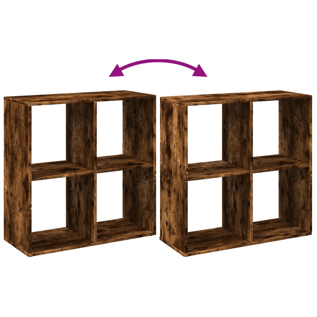 Étagère séparatrice de pièce chêne fumé 69,5x29x69,5 cm - XIOS