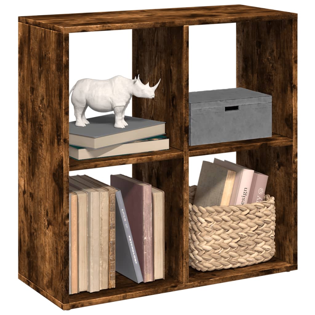 Étagère séparatrice de pièce chêne fumé 69,5x29x69,5 cm - XIOS
