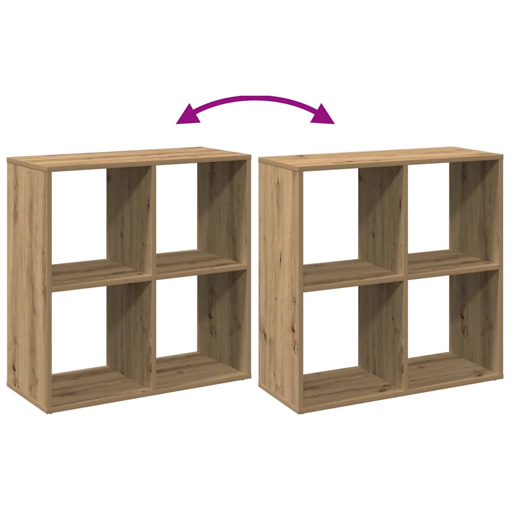Étagère séparatrice de pièce chêne artisanal 69,5x29x69,5 cm - XIOS