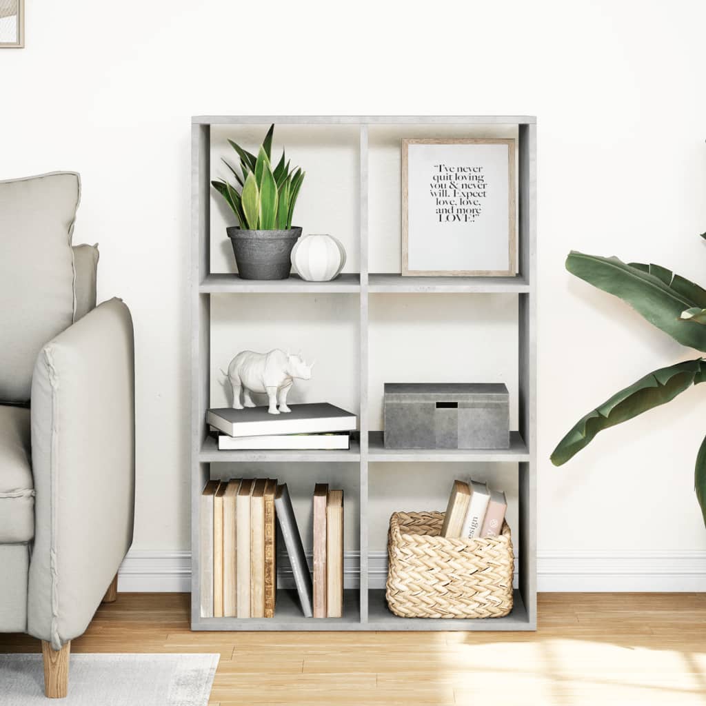 Étagère séparatrice de pièce gris béton 69,5x29x103,5 cm - XIOS
