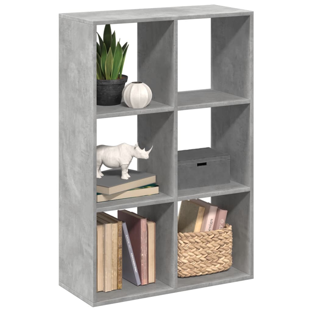 Étagère séparatrice de pièce gris béton 69,5x29x103,5 cm - XIOS