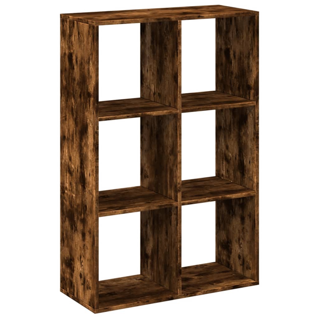 Étagère séparatrice de pièce chêne fumé 69,5x29x103,5 cm - XIOS