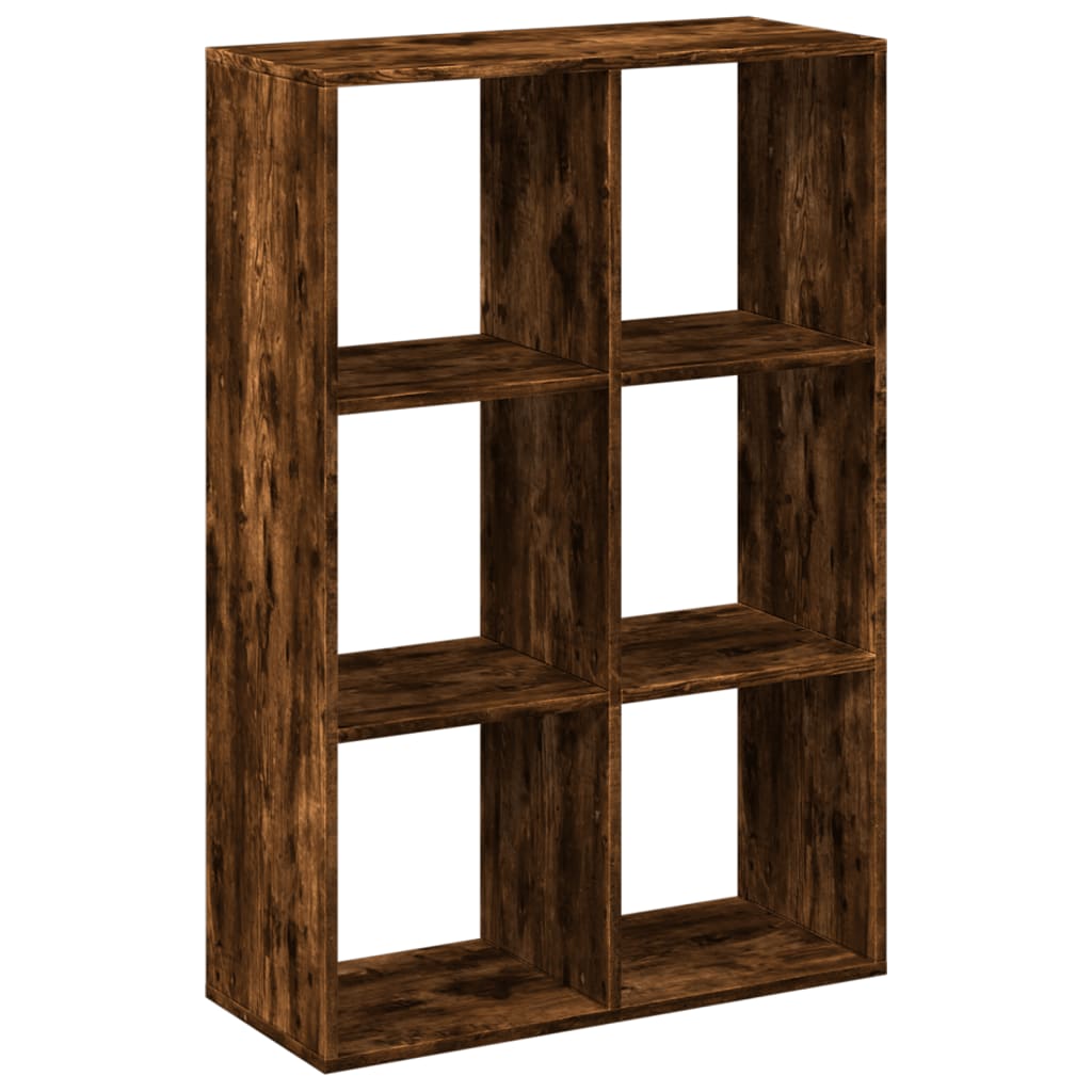 Étagère séparatrice de pièce chêne fumé 69,5x29x103,5 cm - XIOS