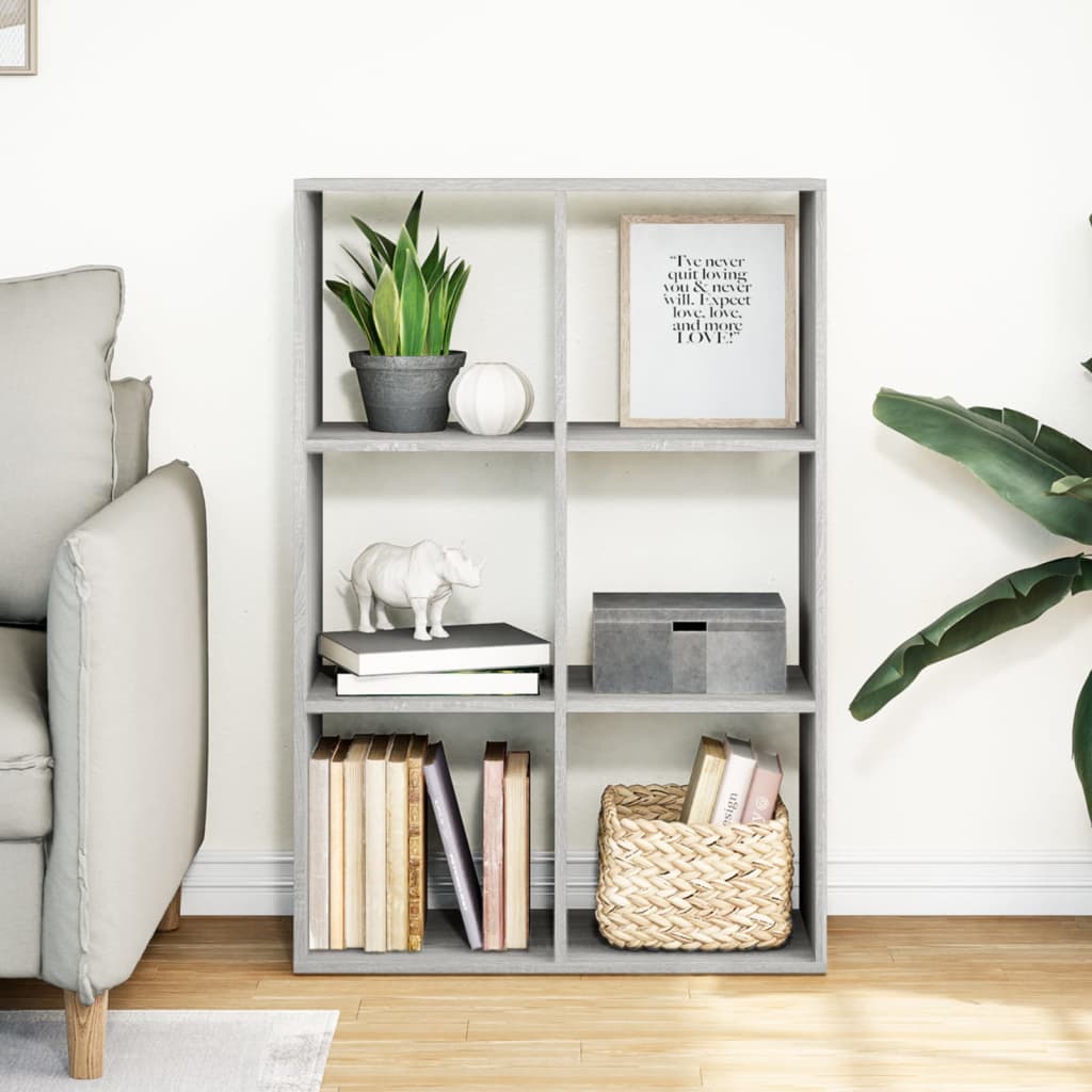 Étagère séparatrice de pièce sonoma gris 69,5x29x103,5 cm - XIOS