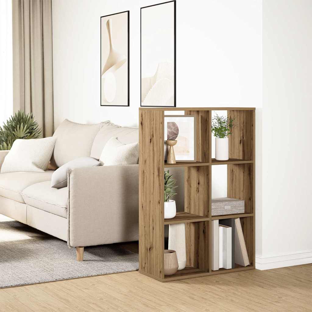 Étagère séparatrice de pièce chêne artisanal 69,5x29x103,5 cm - XIOS