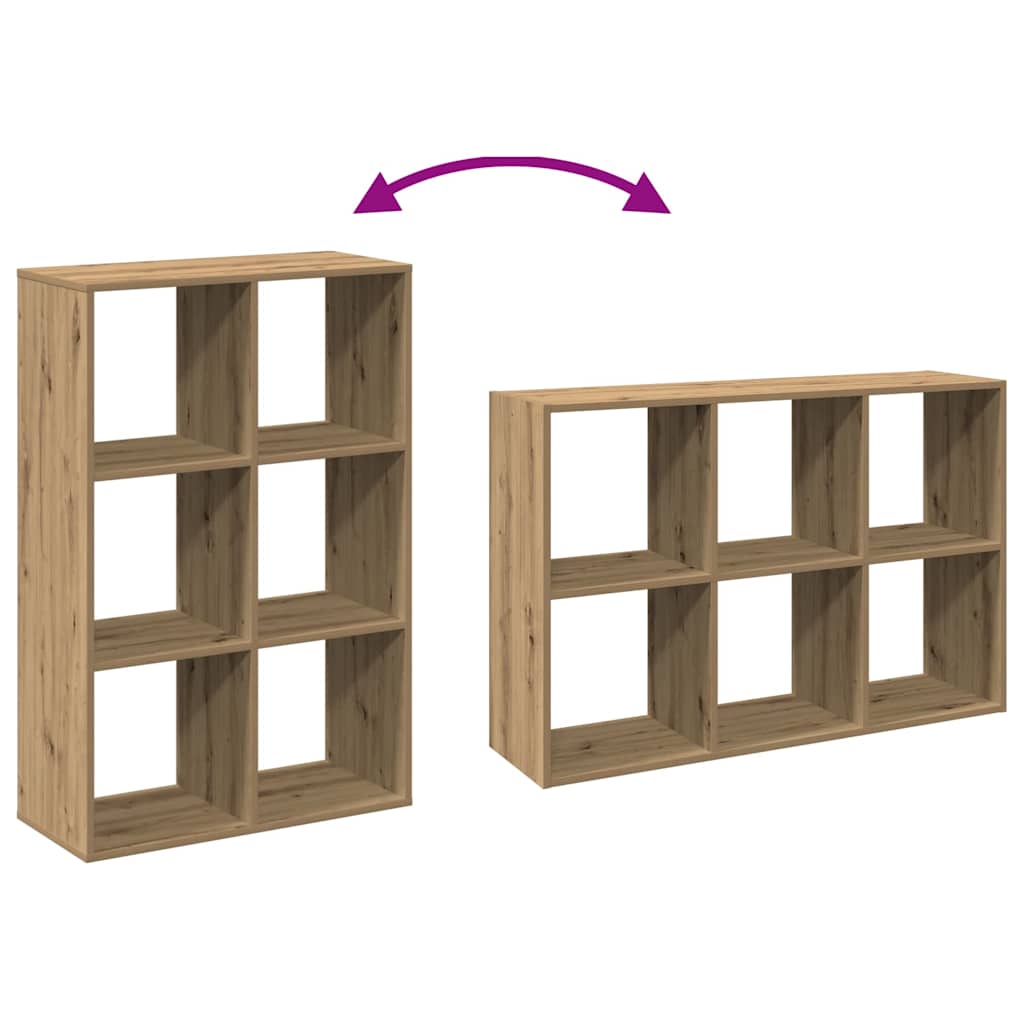 Étagère séparatrice de pièce chêne artisanal 69,5x29x103,5 cm - XIOS