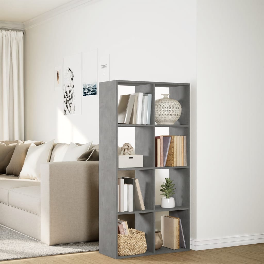 Étagère séparatrice de pièce gris béton 69,5x29x137,5 cm - XIOS