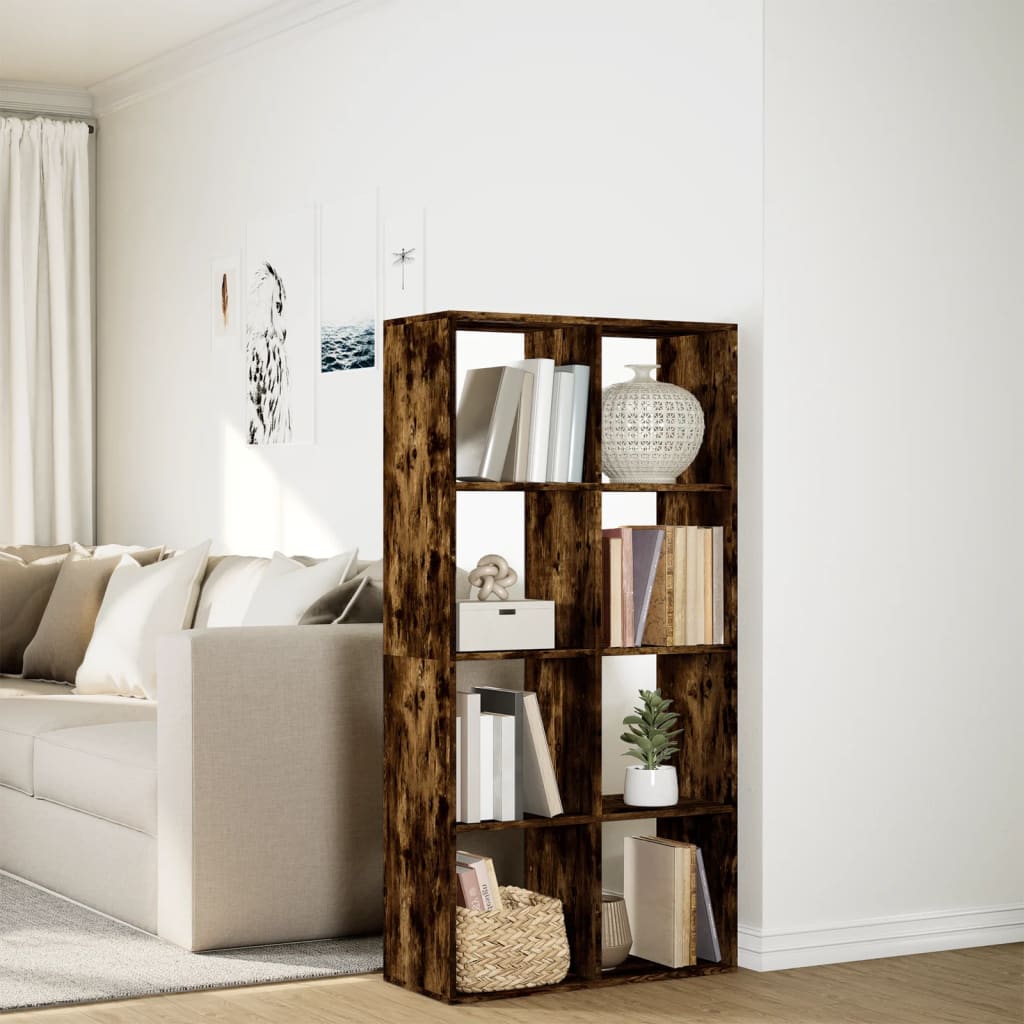 Étagère séparatrice de pièce chêne fumé 69,5x29x137,5 cm - XIOS