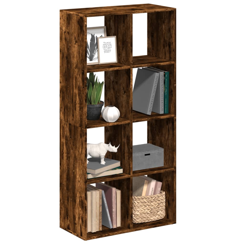 Étagère séparatrice de pièce chêne fumé 69,5x29x137,5 cm - XIOS