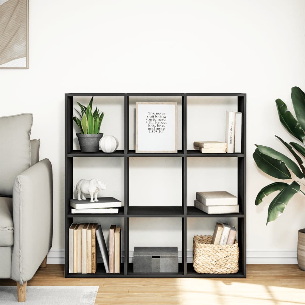 Étagère séparatrice de pièce noir 102x29x103,5 cm - XIOS