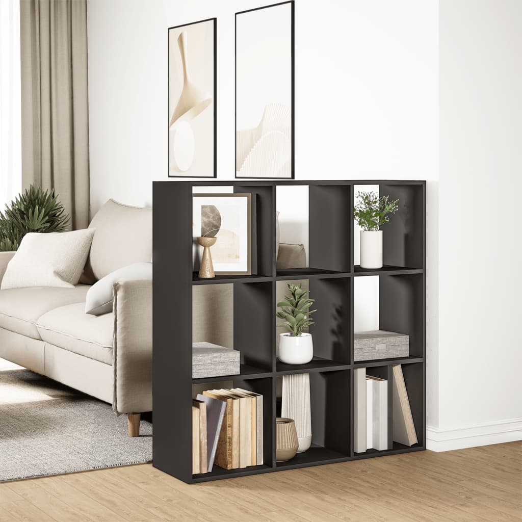 Étagère séparatrice de pièce noir 102x29x103,5 cm - XIOS
