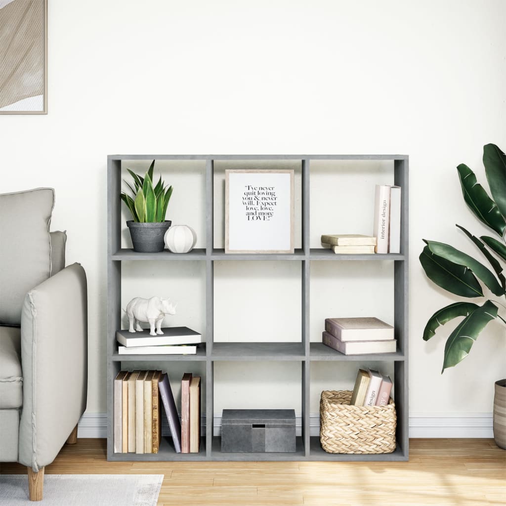 Étagère séparatrice de pièce gris béton 102x29x103,5 cm - XIOS