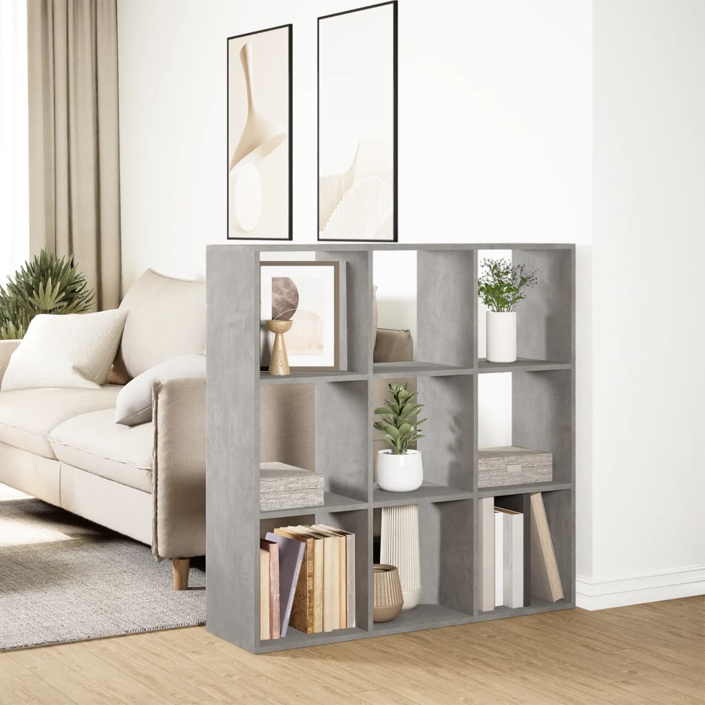 Étagère séparatrice de pièce gris béton 102x29x103,5 cm - XIOS