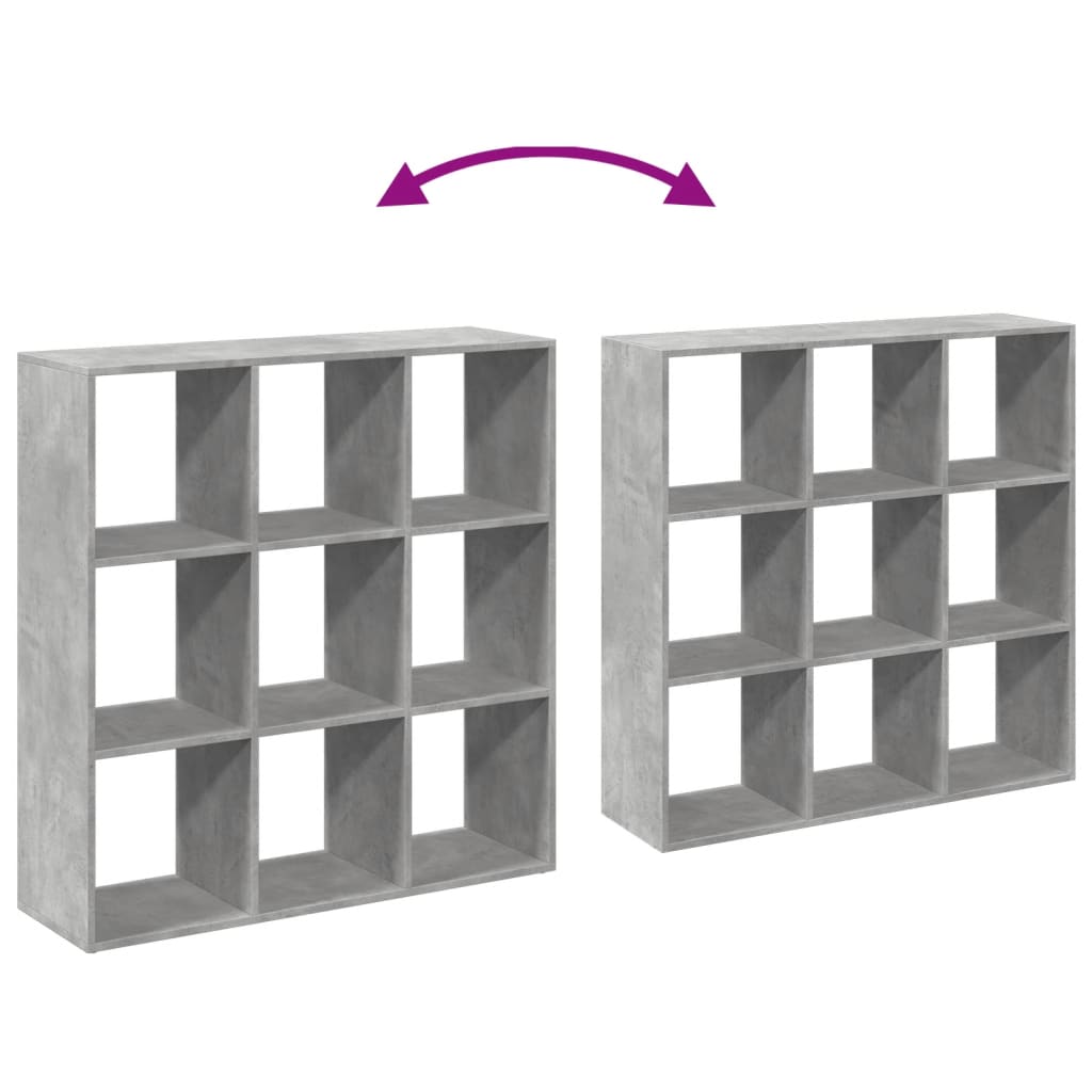 Étagère séparatrice de pièce gris béton 102x29x103,5 cm - XIOS